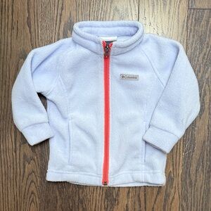 Columbia Soft purple/blue Fleece Jacket with Bright coral Zipper